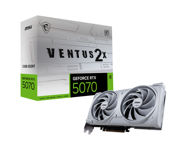MSI GeForce RTX 5070 12GB VENTUS 2X OC WHITE